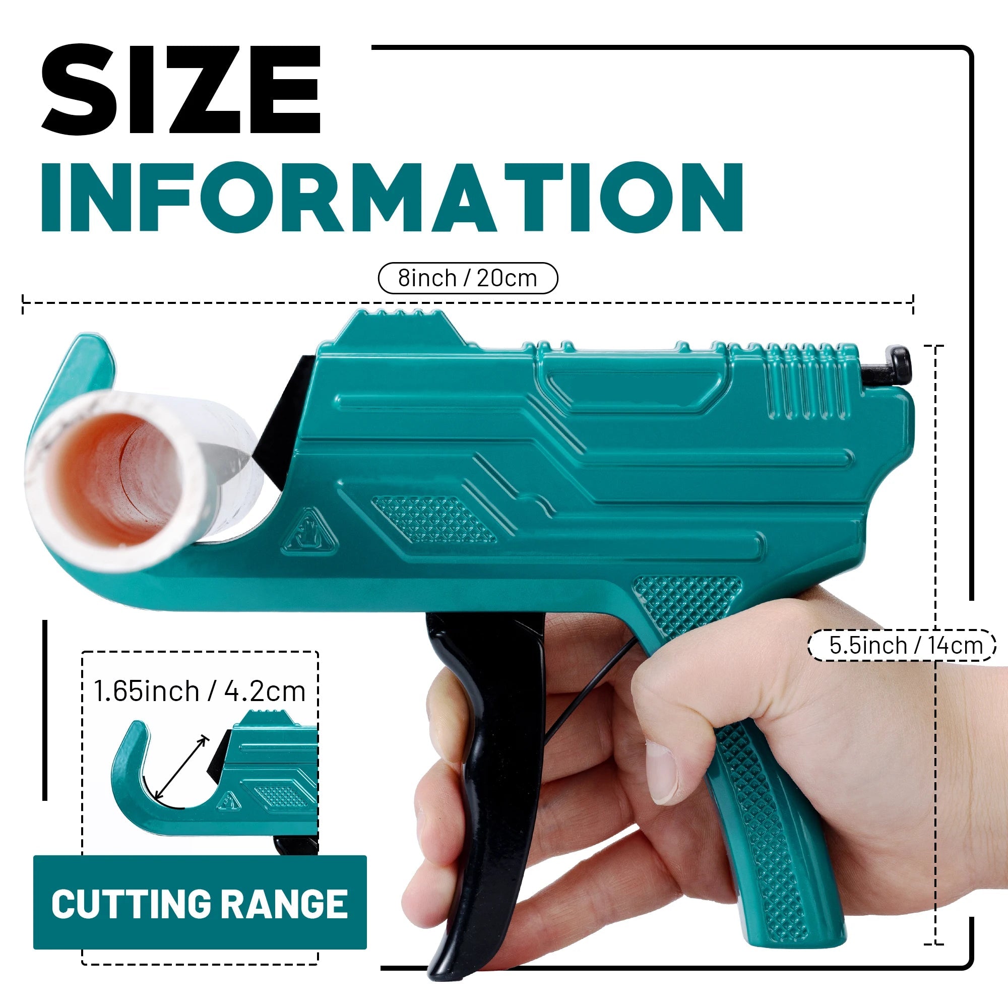 Professional 2-Piece PVC and Plastic Pipe Cutter with Precision Deburring Tool