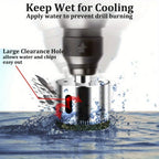 Diamond Hole Saw Kit 11 Piece 6-32mm with Adjustable Suction Guide for Tile Glass Marble Granite