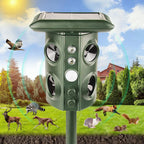 Solar Powered Ultrasonic Animal Repellent for Garden Yard and Outdoor Areas Portable Pest Deterrent