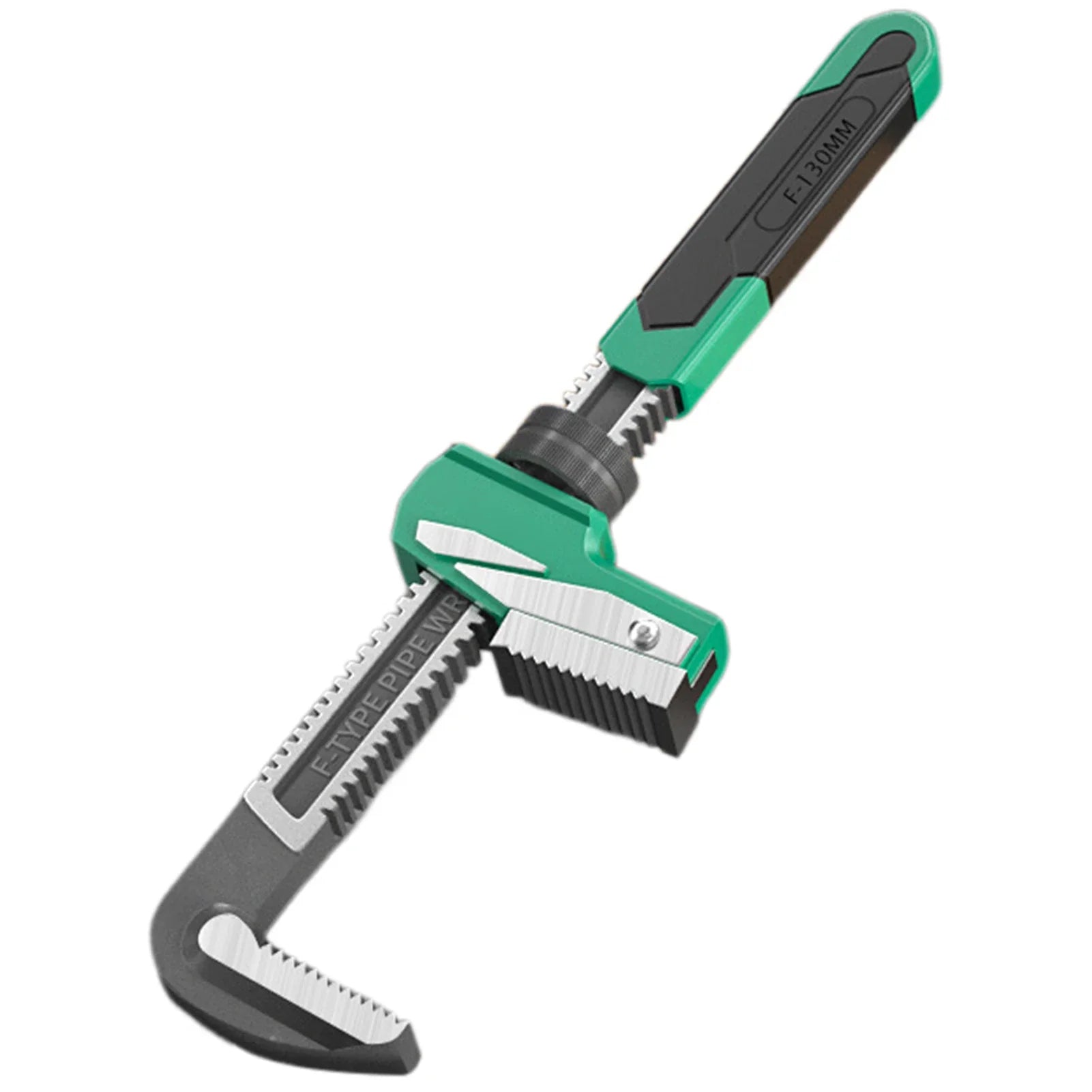 Portable F-Type Wide Jaw Adjustable Wrench Right Angle Spanner 130mm for Plumbing Tools