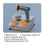 Cordless Car Polisher 80W Rechargeable Buffer Machine with 3 Polishing Pads for Paint Glass Care