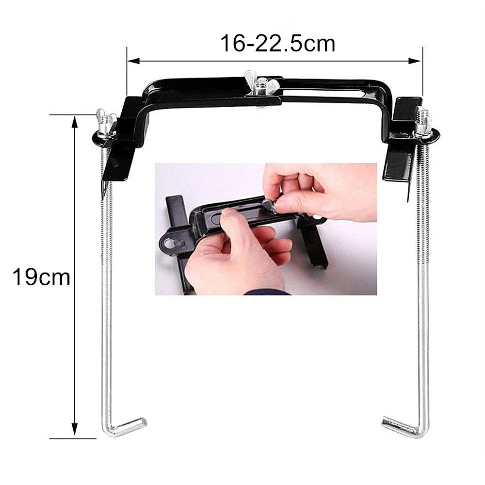 Adjustable Car Battery Holder Tray Metal Stabilizer Clamp 19cm
