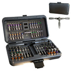 Portable 66-in-1 Ratchet Screwdriver Tool Kit with T-Handle & 40 Bits for Electronics, Bicycle & Home Use