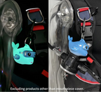 Diving Regulator Mouthpiece Cover Luminous Dolphin Design with 360 Degree Rotating Clip