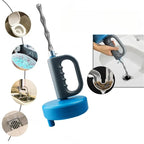 Portable Manual Drain Auger Pipe Cleaner with Flexible Steel Cable for Kitchen Sink, Bathroom and Sewer