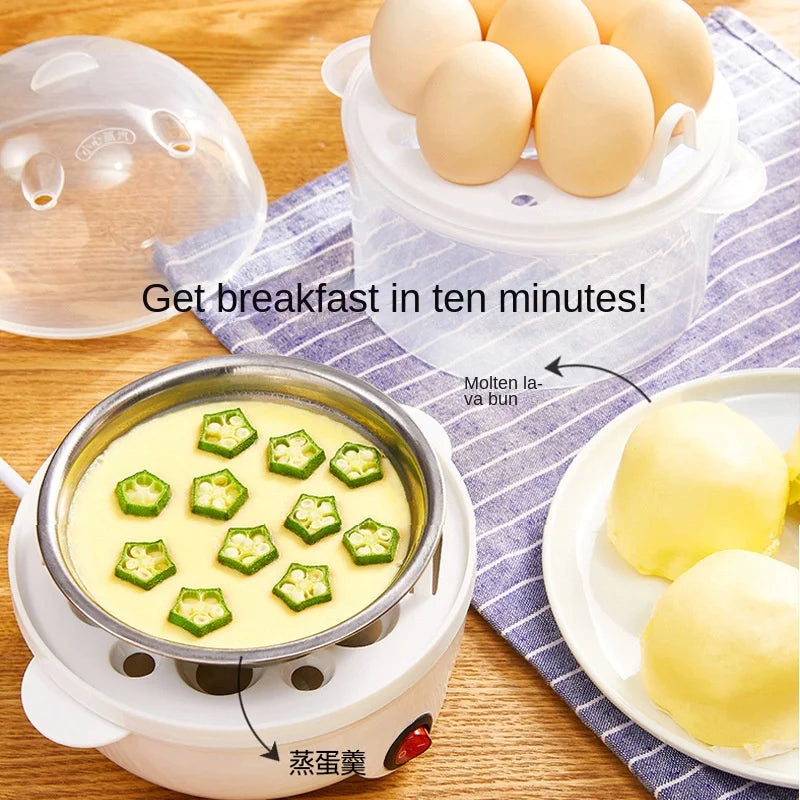 Electric Egg Steamer Double Layer 14 Egg 350W Multi-Function Food Steamer with Auto Power Off