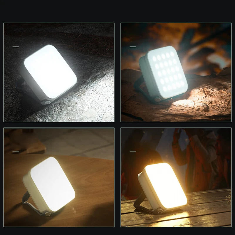 Portable Rechargeable LED Camping Lantern with Hanging Hook and USB Type C Charging for Outdoor and Work Use