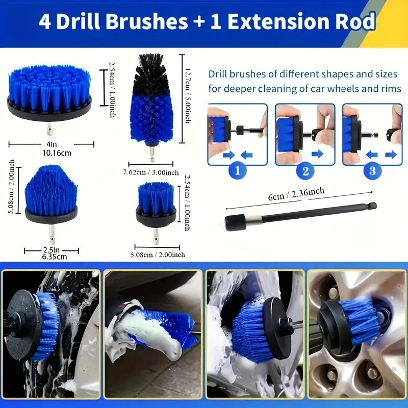 27 Piece Car Cleaning Kit with Detailing Brushes, Wash Tools Set for Interior Exterior Vehicle Care
