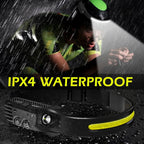 USB Rechargeable LED COB Sensor Headlamp White Light Head Torch Work Lamp Outdoor Waterproof Camping Fishing Lantern Headlight