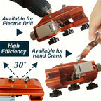 Chain Sharpening Tool Portable Manual Grinder Clamp Kit with 4 Grinding Heads for 10cm-56cm Guide Bars