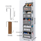 Portable 5-Layer Door Hanging Storage Organizer Wall Mounted Rack for Toys Clothes and Accessories