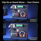 Desktop Pegboard Organizer Kit with 2 Display Panels, 10 Hooks and 2 Storage Trays for Home Office Storage