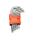 9-Piece Torx Star Wrench Set L-Shape Dual End Allen Key Spanner Kit for Automotive Bicycle Repair