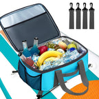 Waterproof Paddle Board Cooler Bag with Carry Handles and Attachment Straps for Kayaking