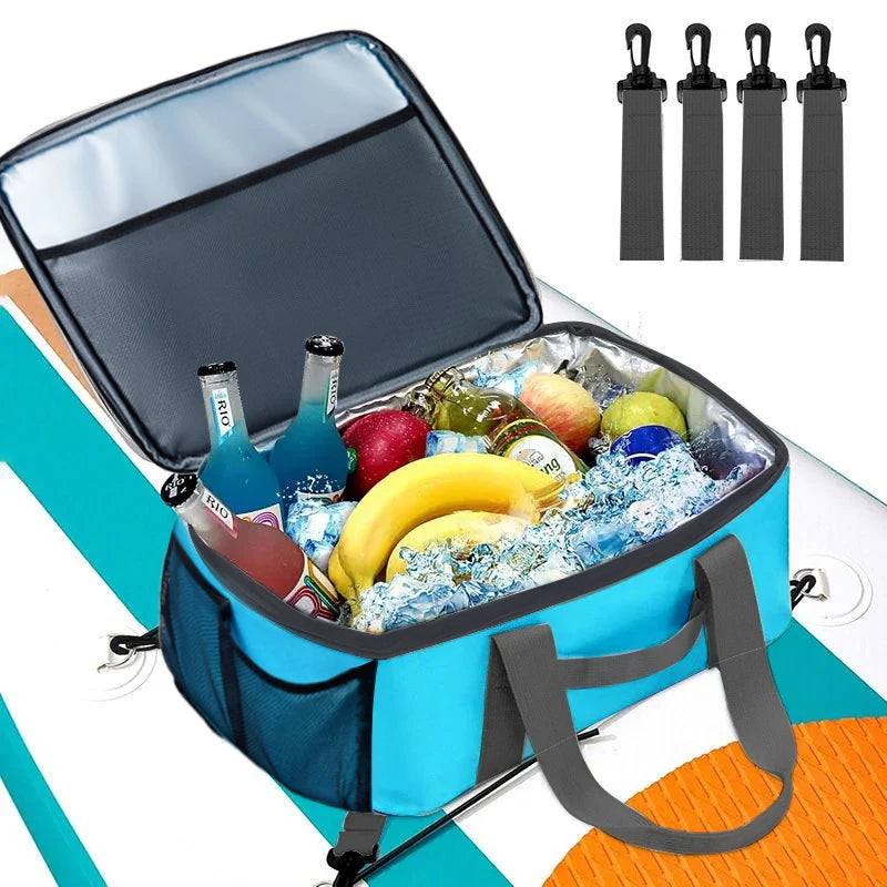 Waterproof Paddle Board Cooler Bag with Carry Handles and Attachment Straps for Kayaking