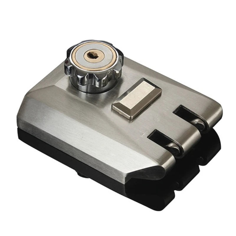 Heavy Duty Sliding Gate Lock Alloy Double Door Lock with Keyed Cylinder and Mounting Hardware