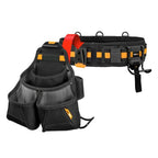 Heavy Duty 3 PC Framer Tool Belt Set with Padded Waist Belt, Hammer Loop and Multi Pocket Tool Pouch