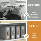 Bed Sheet Foldable Organiser Clothes, Comforter Organiser Large Capacity Zip-On Sheet Organiser for Sheets, Clothes,