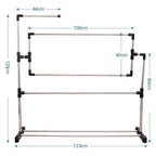 Adjustable Cross Stitch Floor Stand Stainless Steel Embroidery Frame for Needlework and Crafting