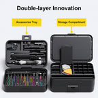 Professional 132-Piece Precision Screwdriver Set Magnetic Torx Phillips Bits for Phone, Watch, Drone Repair