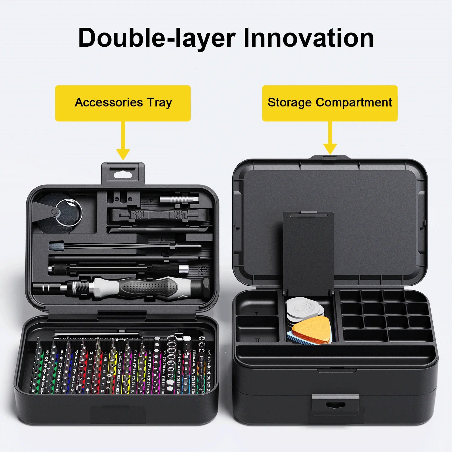 Professional 132-Piece Precision Screwdriver Set Magnetic Torx Phillips Bits for Phone, Watch, Drone Repair