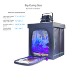 UV Resin Curing Box LED Enclosure with Reflective Interior and Rotating Turntable for 3D Prints