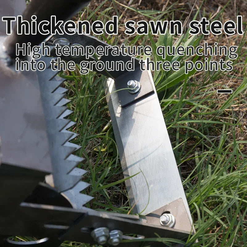 Heavy Duty Garden Cultivator Weeder with Rolling Rotary Teeth Manganese Steel Soil Loosening Tool (No Handle)