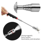 Telescopic Magnetic Pickup Tool with LED Light Portable Extendable Pen for Screws Nuts Bolts Metal Parts