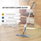 Magic Spray Mop with Reusable Microfiber Pad 360° Rotating Head for Wooden Floors Kitchen Window Cleaning Tool