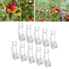 20-Piece Plant Trellis Support Kit with Tomato Hooks Clips and 15m Twine Roller for Garden and Greenhouse
