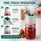 Portable Handheld Vacuum Sealer for Mason Jars – Cordless Kitchen Food Storage Tool