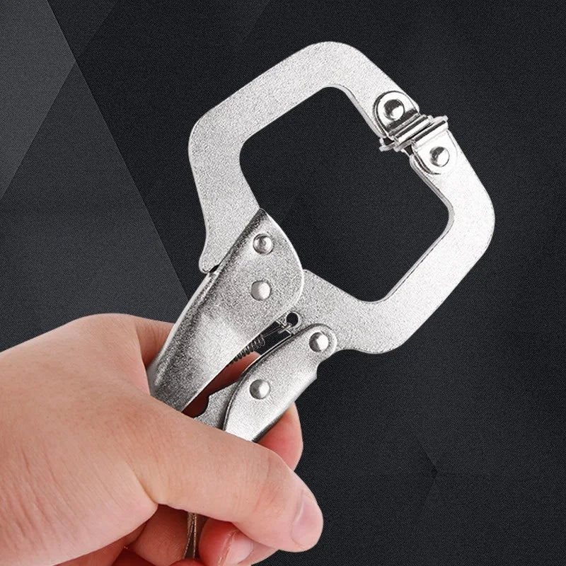 C Type Locking Clamp Heavy Duty Adjustable Steel Pressure Clamp for Woodworking and Pipe Alignment