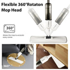 360° Spray Mop with 500ML Bottle, Reusable Microfiber Pads & Extendable Handle for Easy Cleaning
