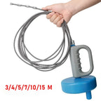 Portable Manual Drain Auger Pipe Cleaner with Flexible Steel Cable for Kitchen Sink, Bathroom and Sewer