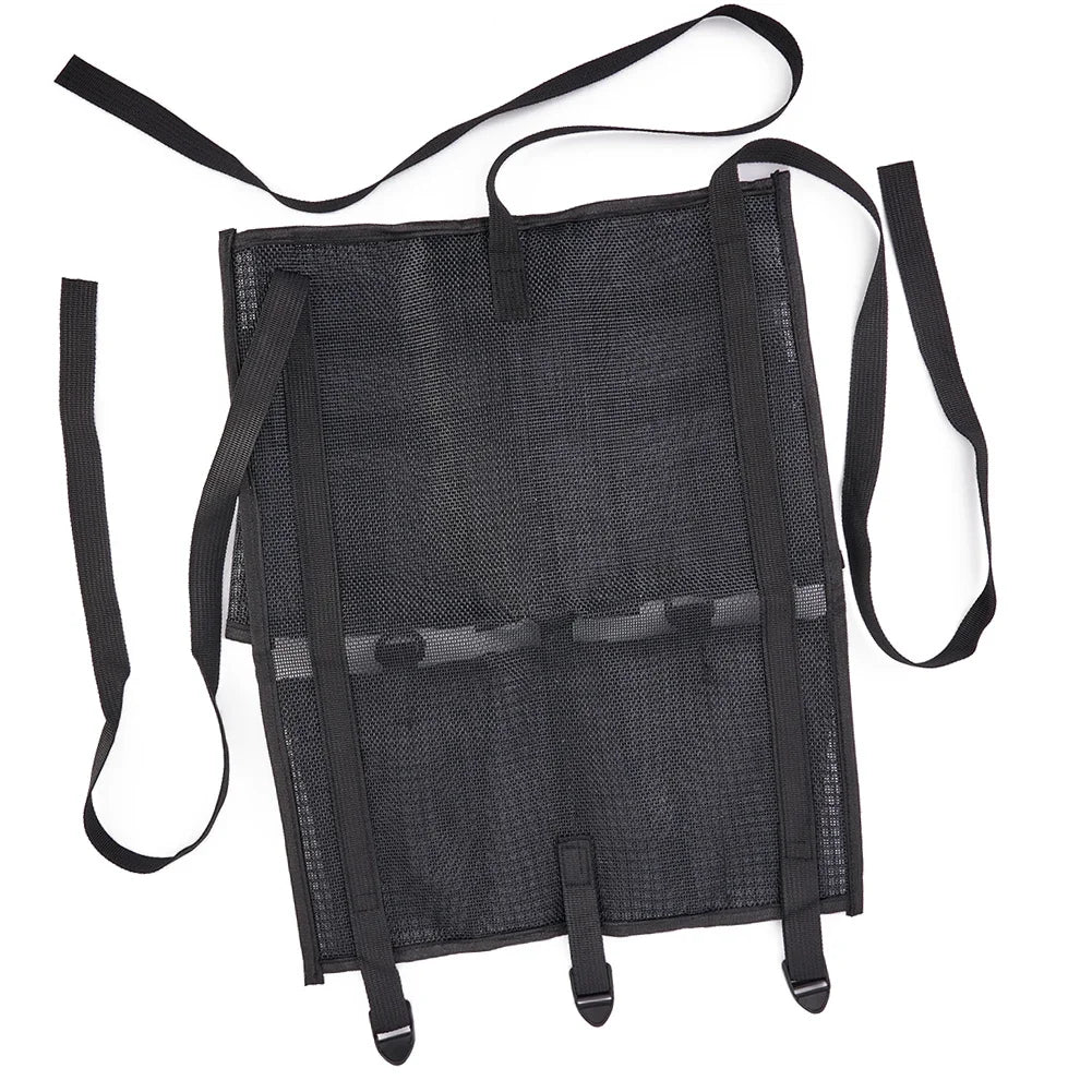 Kayak Under Seat Storage Bag Nylon Mesh Organizer Pouch with Adjustable Buckle Strap