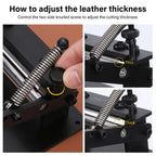 Manual Leather Skiving Machine Large Stainless Steel Belt Strap Splitter with 20 Blades