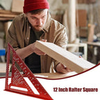 7 Inch Aluminium Alloy Speed Square Triangle Ruler Carpenter Measuring Tool with Metric and Imperial Scale