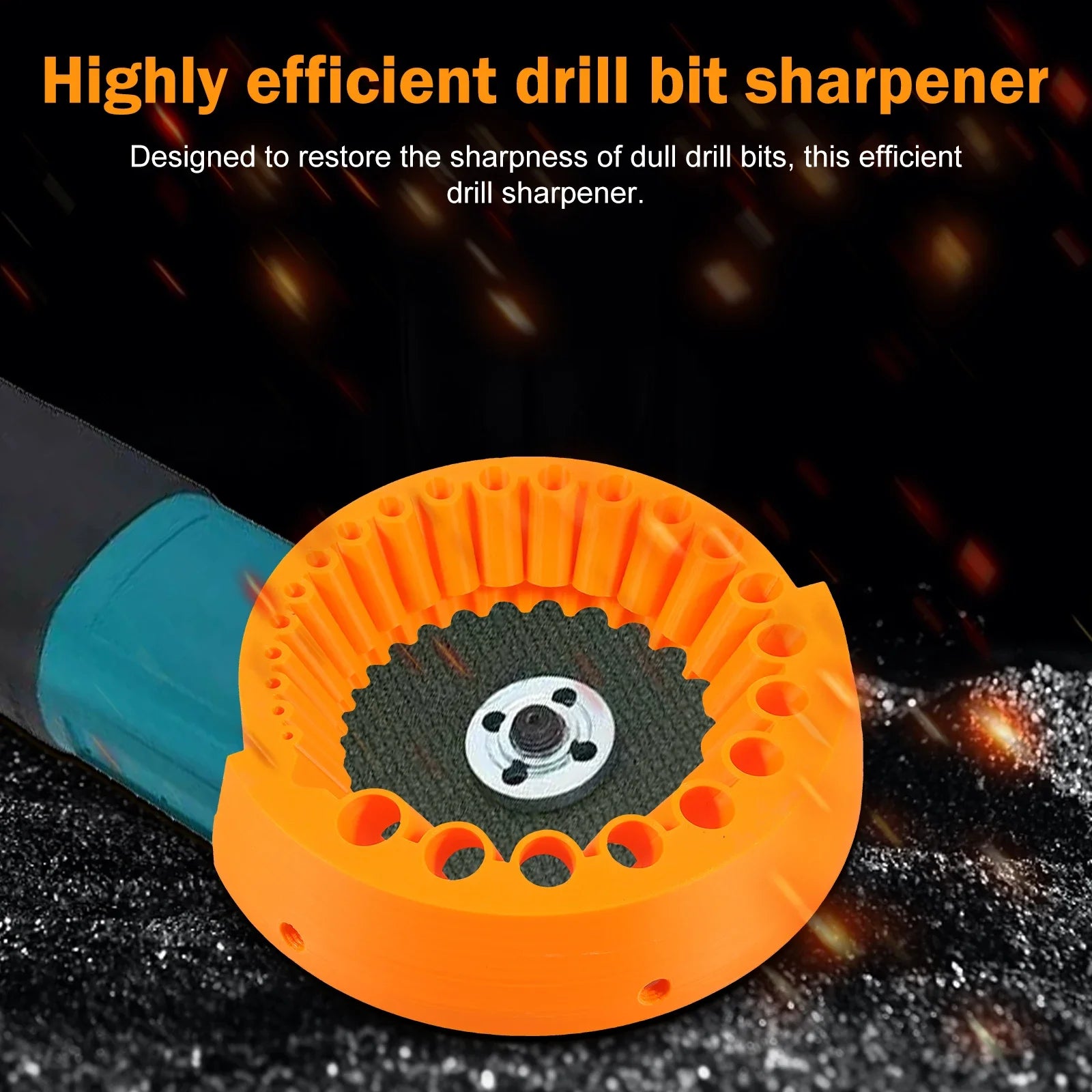 Drill Bit Sharpening Jig for 2-13mm Bits with 12.5cm Angle Grinder Attachment