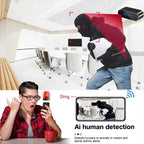 Mini Clock Camera 1080P WiFi 120 Degree Night Vision Motion Detection with 32GB Card