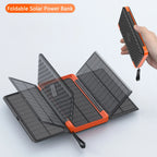 Portable 20000mAh Solar Power Bank with Wireless Charging LED Display and Dual USB Output