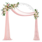 Metal Wedding Arch Backdrop Stand 220 x 30 x 240cm White Garden Trellis Frame for Events and Decorations