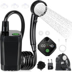 Portable Rechargeable Camping Shower with LED Display 6000mAh Electric Shower Pump and Adjustable Shower Head