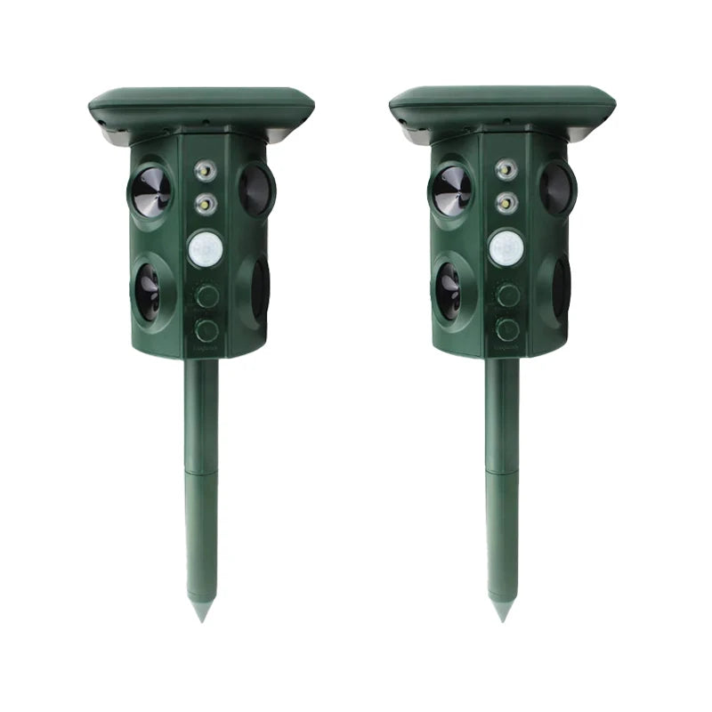 Solar Powered Ultrasonic Animal Repellent for Garden Yard and Outdoor Areas Portable Pest Deterrent