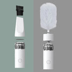 Cordless Electric Spin Feather Duster 3-in-1 Rotating Cleaning Brush with Extension Rod USB Rechargeable