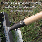 Heavy Duty Garden Cultivator Weeder with Rolling Rotary Teeth Manganese Steel Soil Loosening Tool (No Handle)