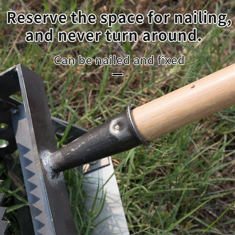 Heavy Duty Garden Cultivator Weeder with Rolling Rotary Teeth Manganese Steel Soil Loosening Tool (No Handle)