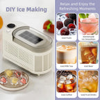 Portable Countertop Ice Maker Machine 120W Fast Freezing 8 Cubes Per Cycle for Home Office Camping