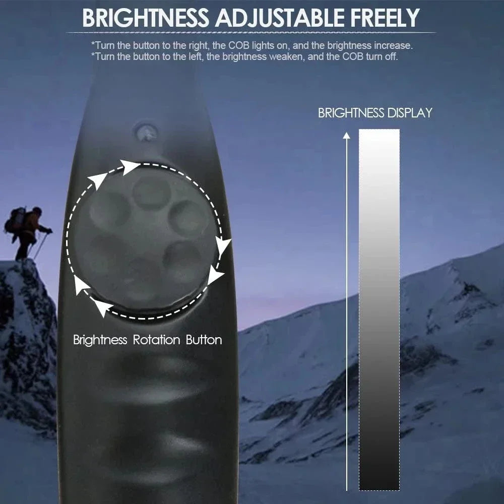 Portable USB Rechargeable COB LED Work Light Magnetic Utility Lamp for Camping and Repairs