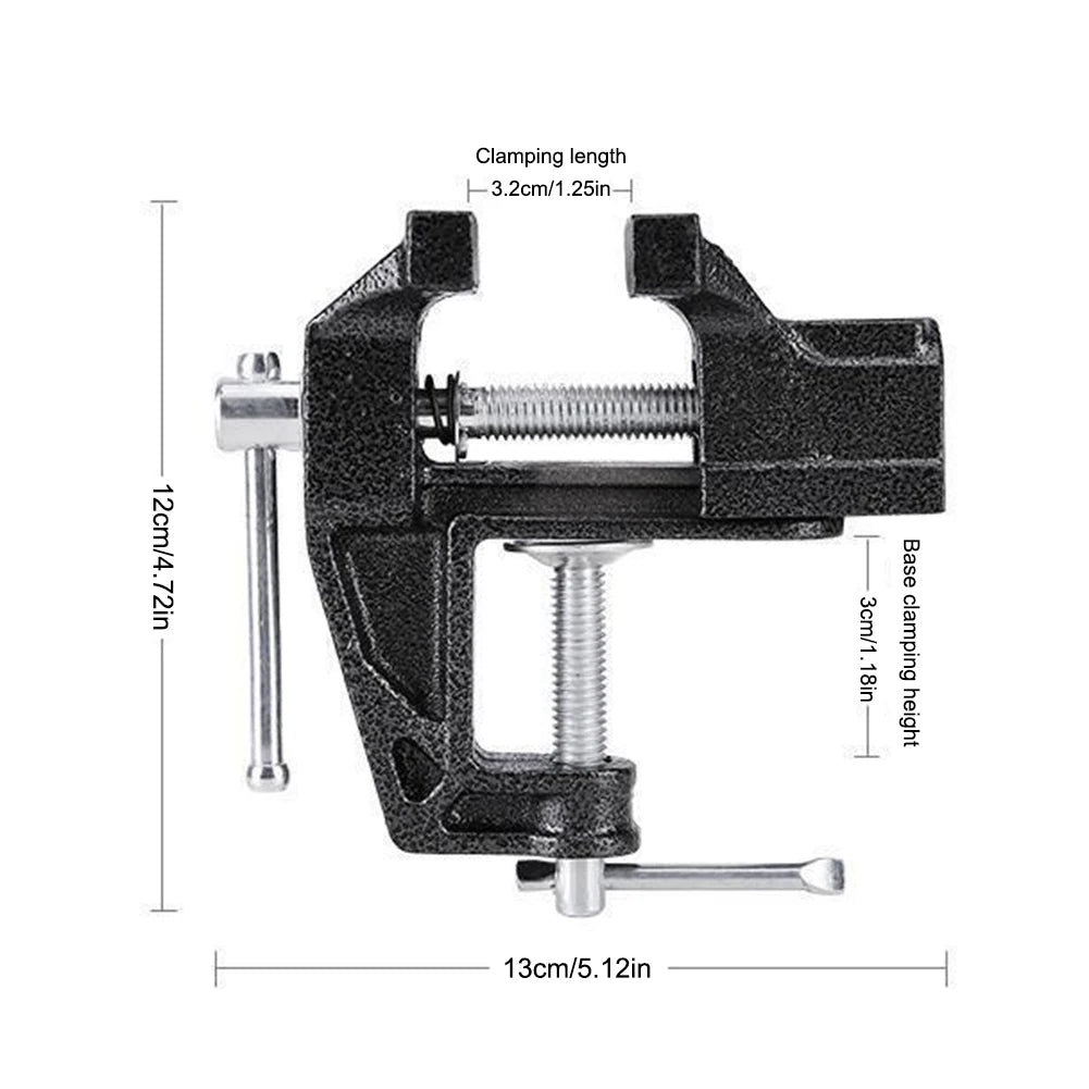Golf Club Grip Bench Vise Cast Steel Quick Adjustment Table Clamp for Regripping and Maintenance