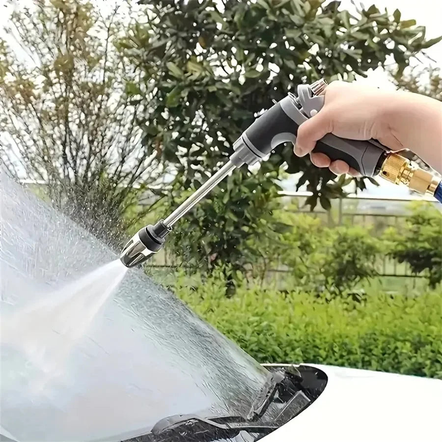Heavy Duty Garden Hose Spray Nozzle with Adjustable Water Flow for Car Cleaning and Plant Watering